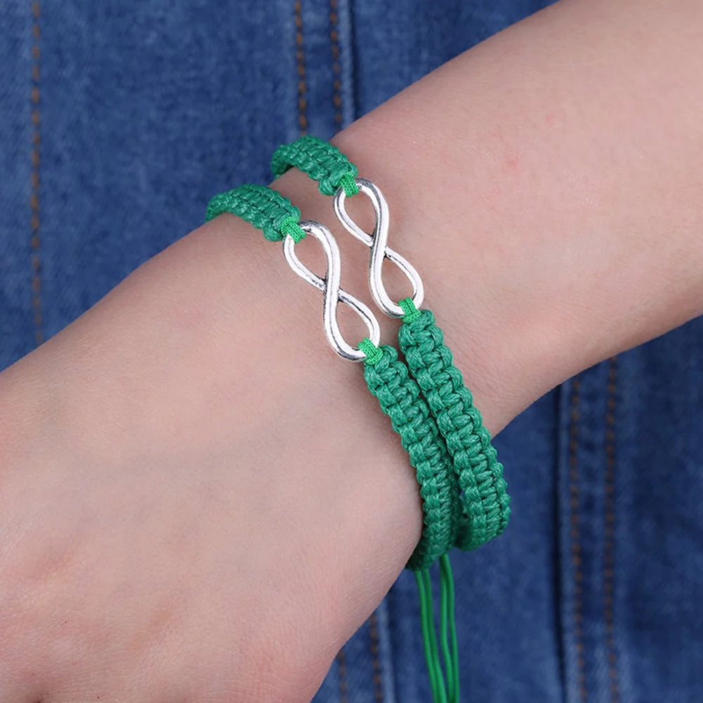 Handmade Infinity Friendship Bracelets, 2 Pieces