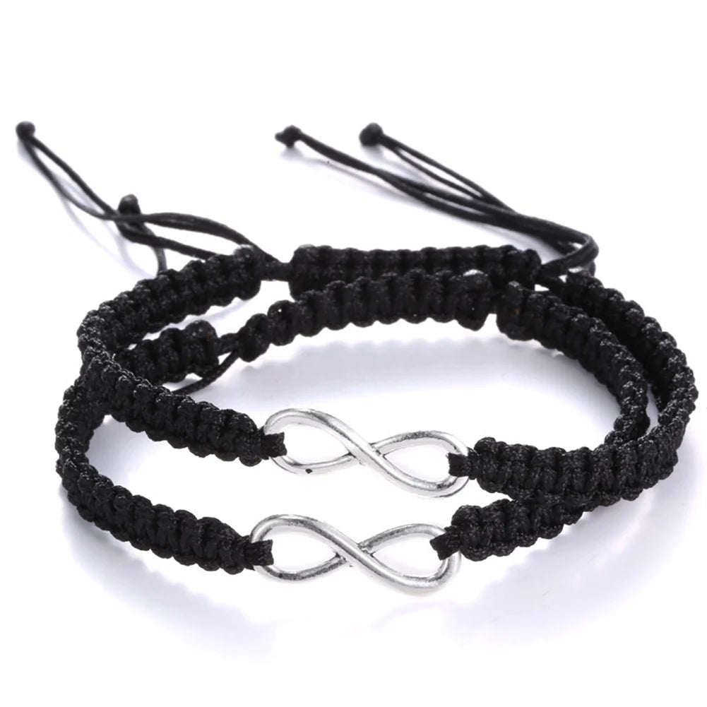 Handmade Infinity Friendship Bracelets, 2 Pieces