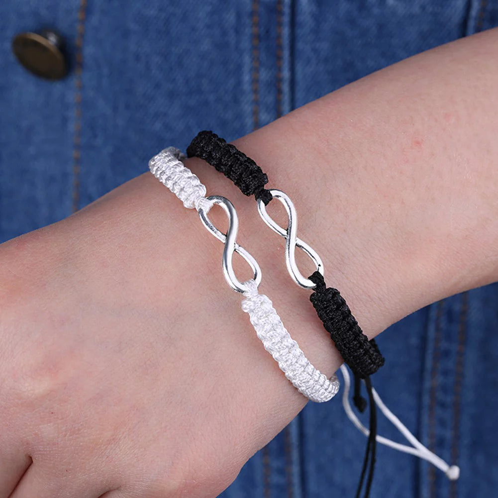 Handmade Infinity Friendship Bracelets, 2 Pieces