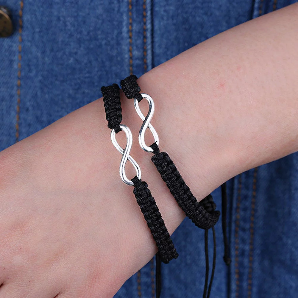 Handmade Infinity Friendship Bracelets, 2 Pieces